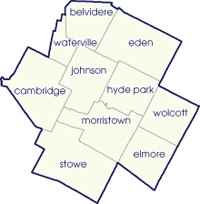 Map of Lamoille County
